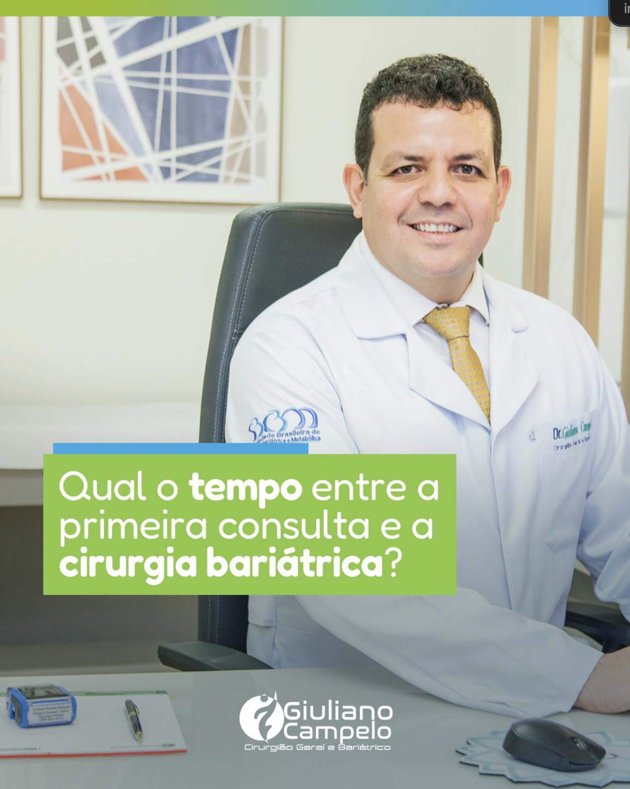 Qual o tempo entre a primeira consulta e a cirurgia bariátrica?