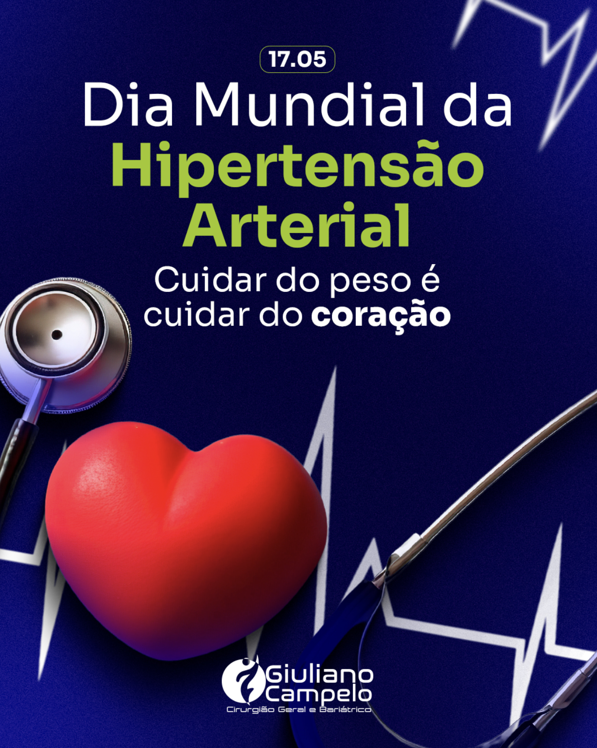 17/05 Dia Mundial da Hipertensão Arterial: Cuidar do peso é cuidar do coração