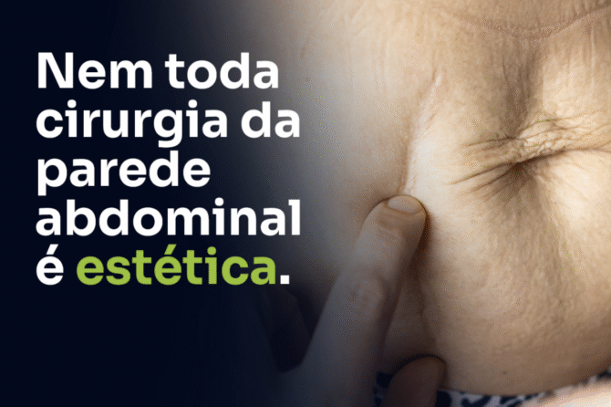 Nem toda cirurgia da parede abdominal é estética