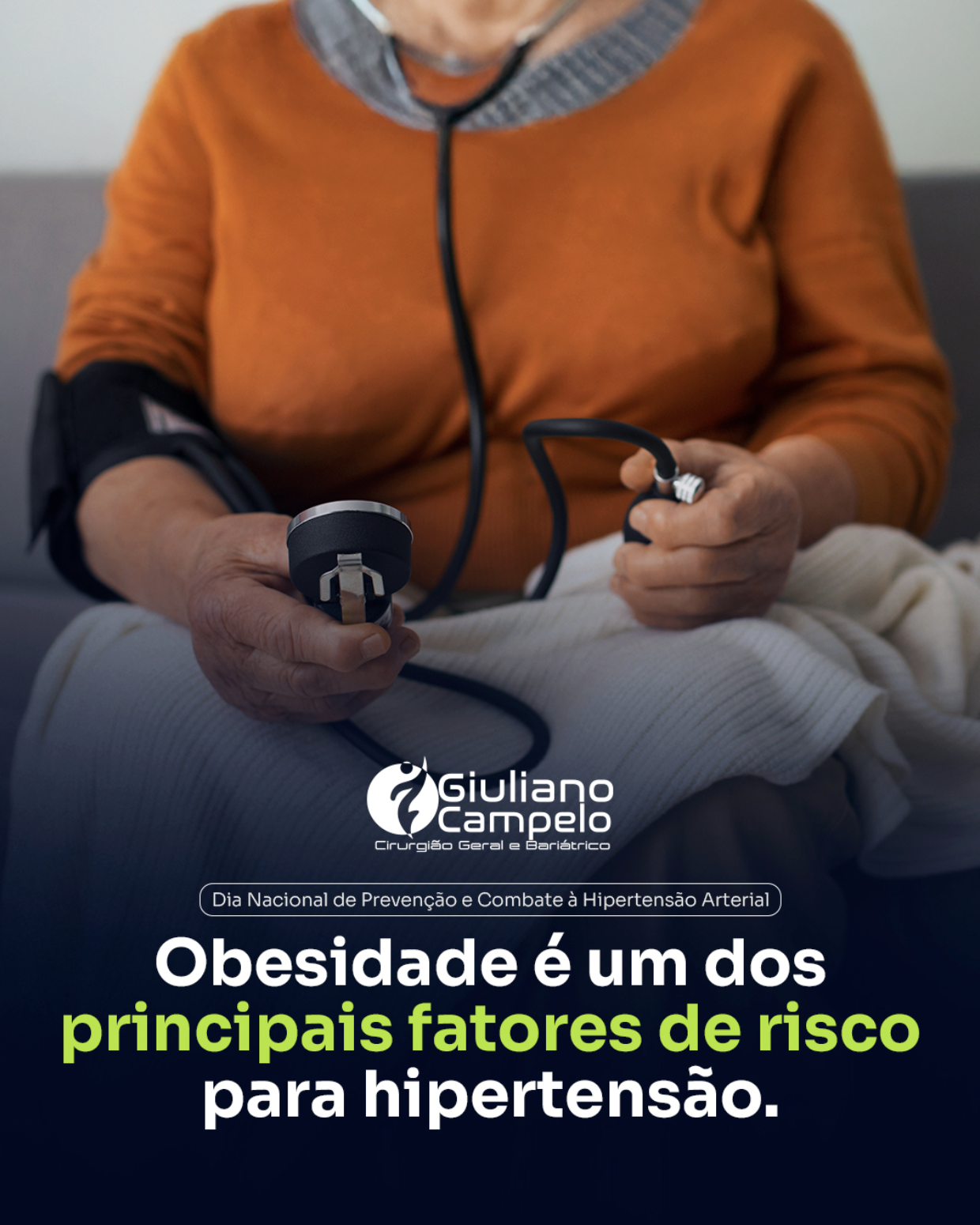 Dia Nacional de Prevenção e Combate à Hipertensão Arterial: Obesidade é um dos principais fatores de risco para hipertensão.